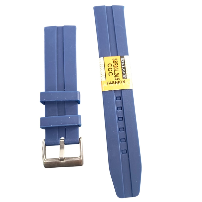CORREA RELOJ SILICONA CALIDAD DILOY 24 MM - 1