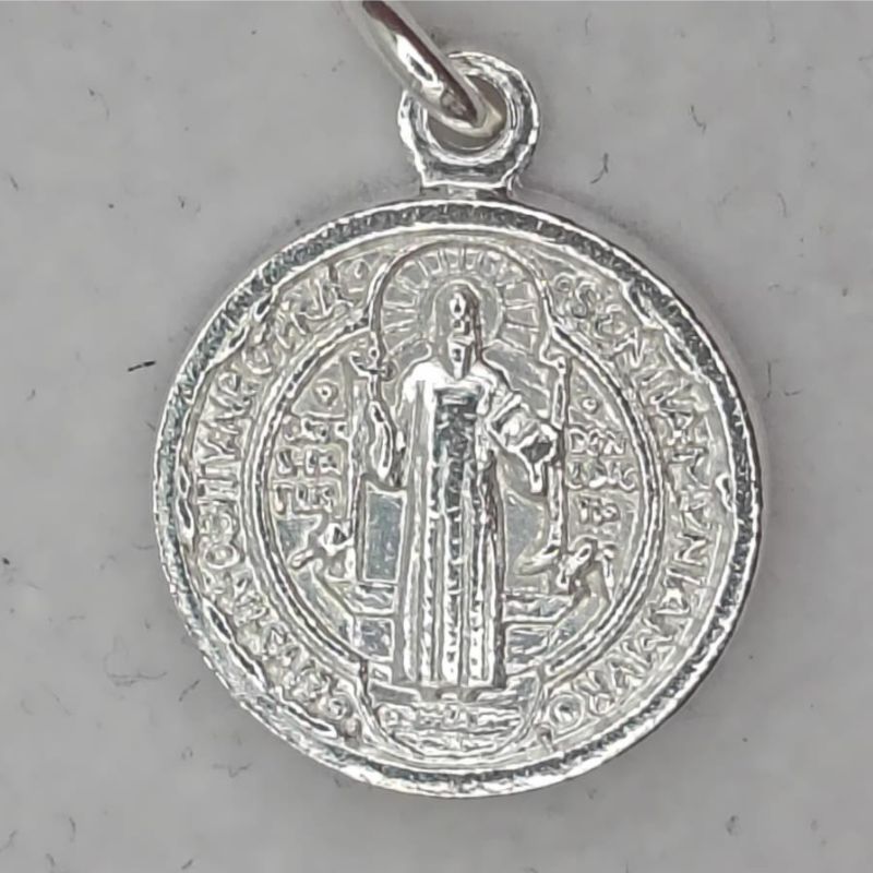 CI1711 COLGANTE DE PLATA RODIO SAN BENITO - 1