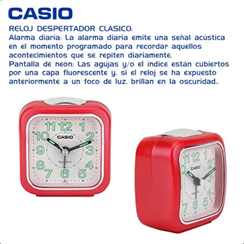 RELOJ DESPERTADOR CASIO UNISEX TQ-142-4D - 1