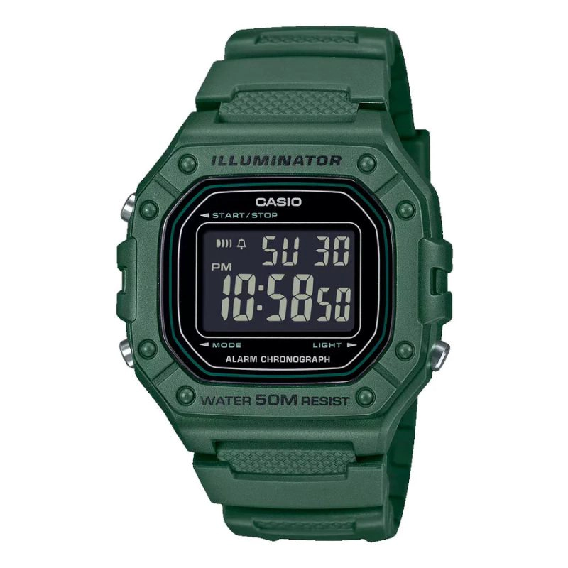 RELOJ CASIO W-218H-3BV UNISEX - DIGITAL - 1