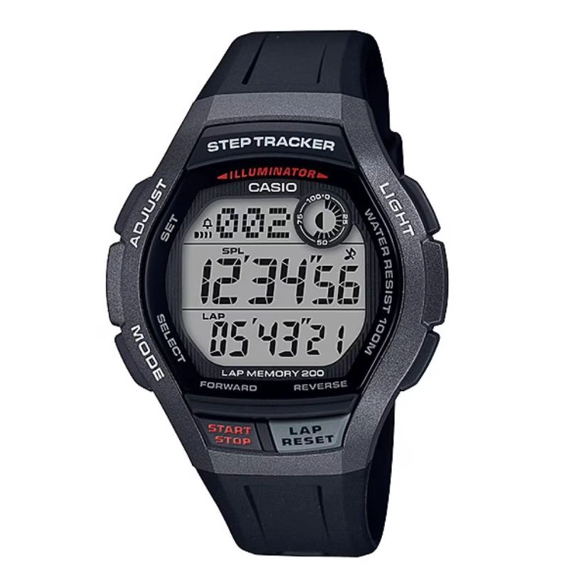 RELOJ CASIO VINTAGE WS-2000H-1AV CONTADOR DE PASOS - 1