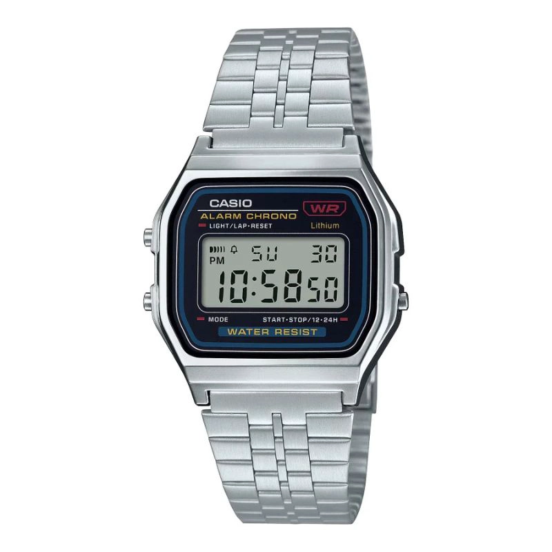 RELOJ CASIO VINTAGE A159W-N1DF PLATEADO MADE IN JAPAN - 1