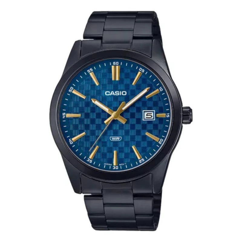RELOJ CASIO MTP-VD03B-2A AZUL ACERO PAVONADO - 1