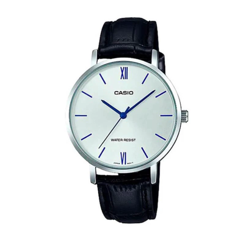RELOJ CASIO MUJER MINIMALISTA CUERO NEGRO LTP-VT01L-7B1 - 1