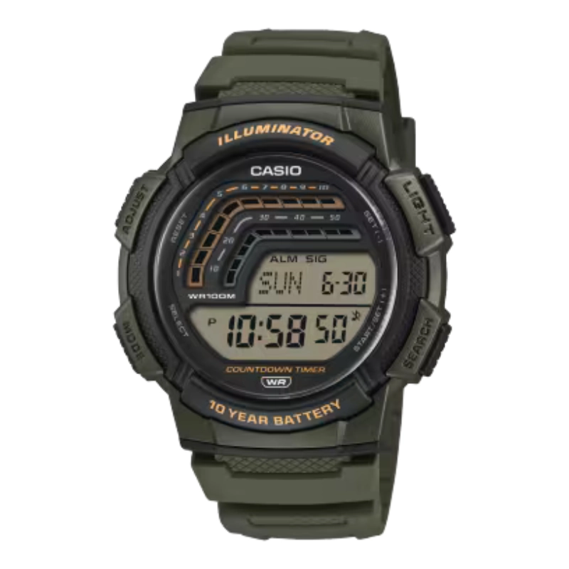 RELOJ CASIO HOMBRE  WS-1800-3AV - 1