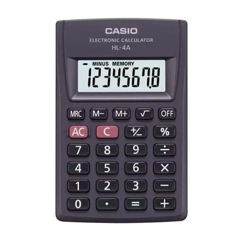 CALCULADORA CASIO HL-4A COLOR NEGRO - 1