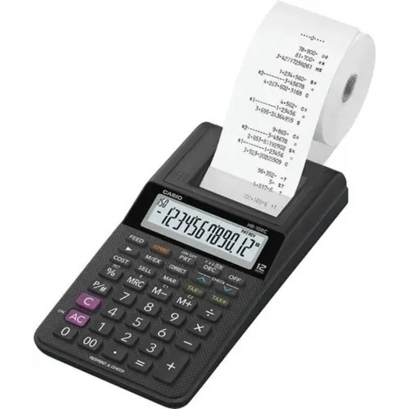 CALCULADORAS DE IMPRESION MINI IMPRESORA HR-8RC-BK - 1