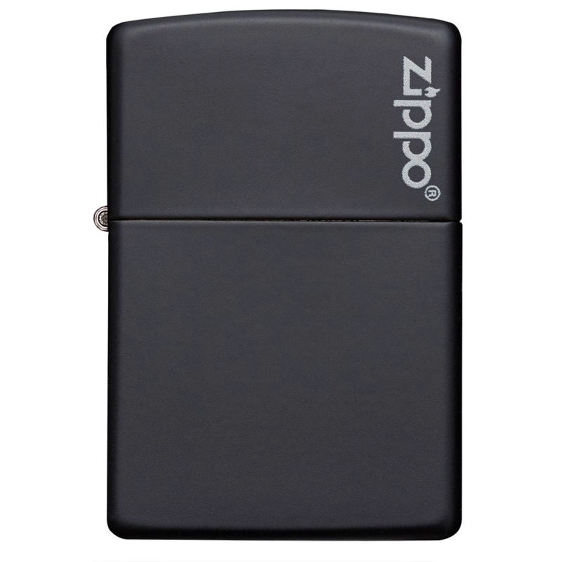 ENCENDEDOR ZIPPO CLASSIC BLACK MATTE LOGO ZP218ZL