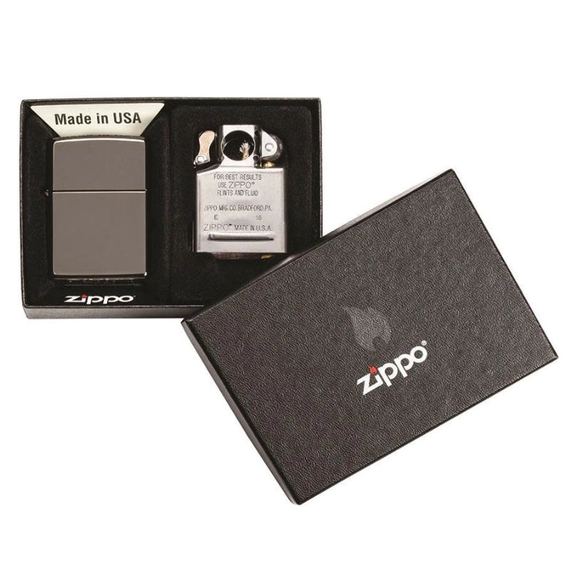 ENCENDEDOR ZIPPO BLACK ICE & PIPE INSERT PLATEADO ZP29789 - 1