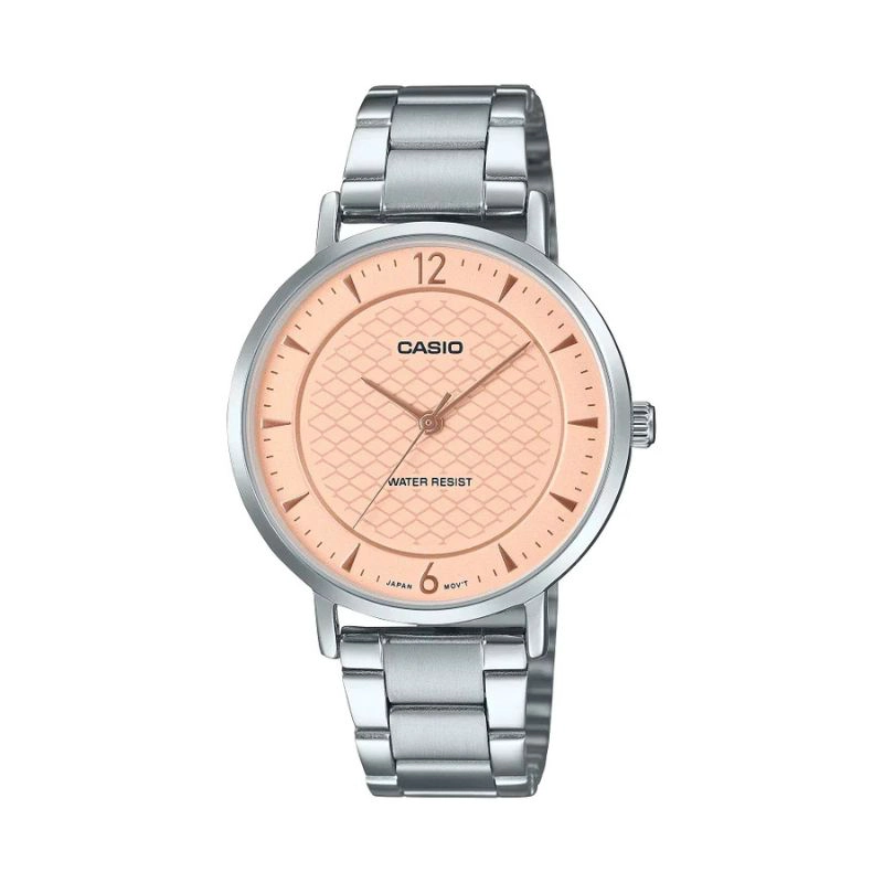 RELOJ CASIO ANALOGO LTP-VT04D-4A DOBLE DIAL ROSADO - 1