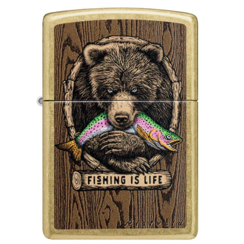 ENCENDEDOR ZIPPO RIETVELD® FISHING IS LIFE DESIGN ZP47111 - 1