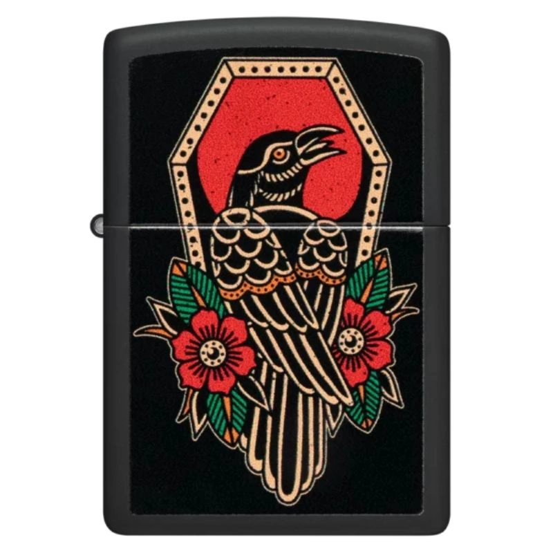ENCENDEDOR ZIPPO CROW TATTOO DESIGN ZP48611