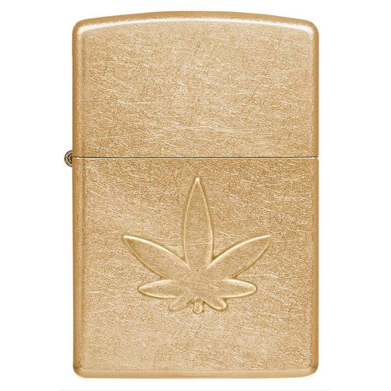 ENCENDEDOR ZIPPO STAMPED LEAF DESIGN CANNABIS   ZP49569 - 1