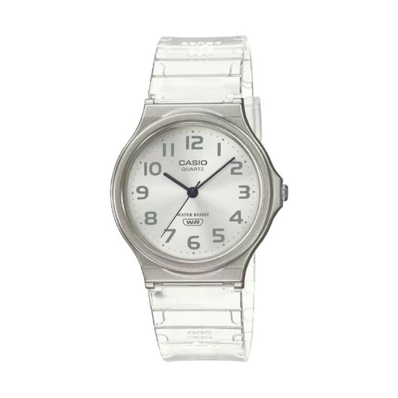 RELOJ CASIO UNISEX ANALOGO LIGERO BLANCO TRASLUCIDO MQ-24S-7BDF - 1