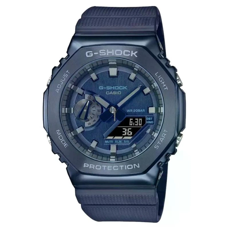 RELOJ CASIO G SHOCK GM-2100N-2A AZUL METALICO - 1