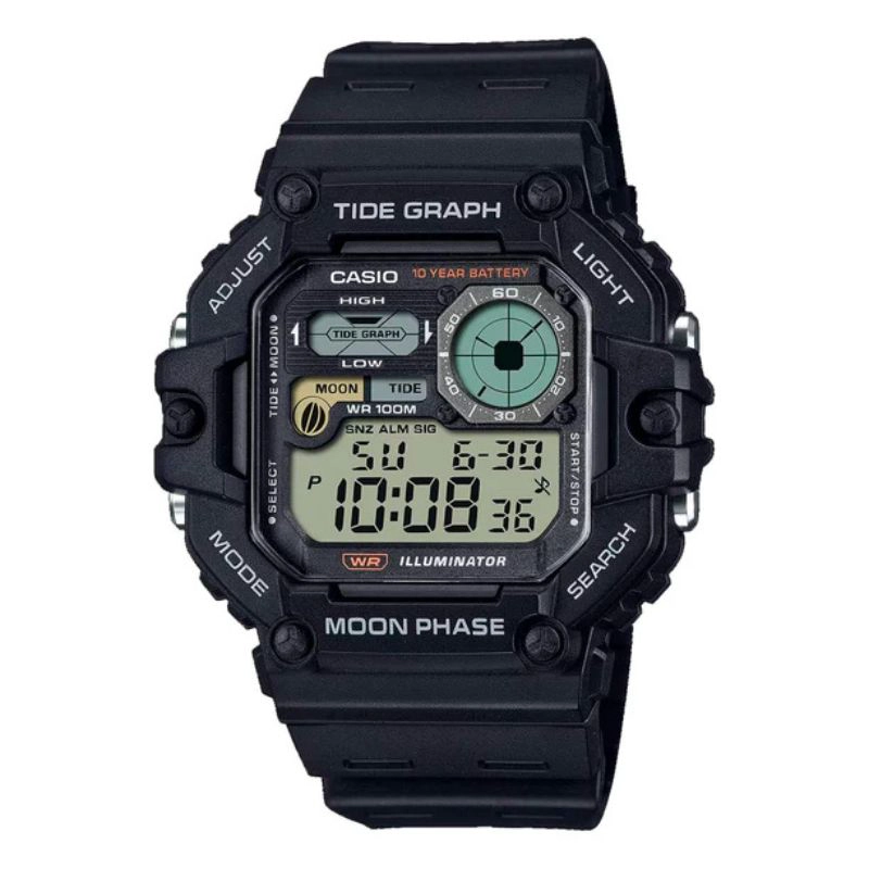RELOJ CASIO VINTAGE WS-1700H-1AV TIDE GRAPH MOONPHASE - 1