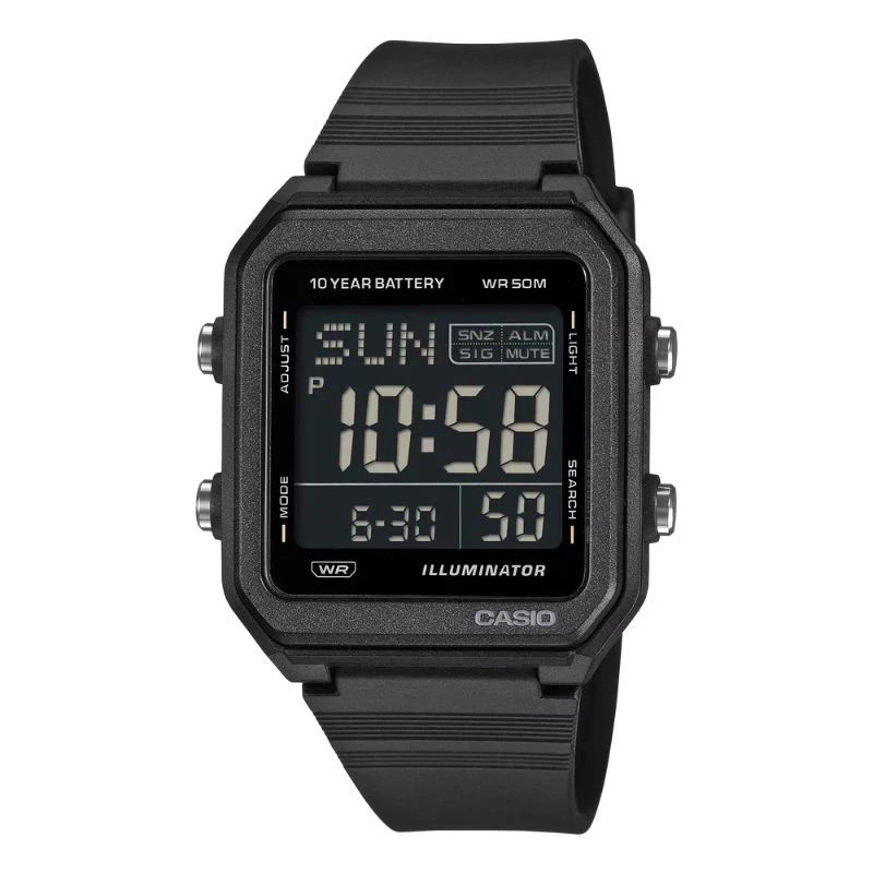 RELOJ CASIO VINTAGE UNISEX W-221H-1BV DIGITAL 10 AÑOS DE BATERIA - 1