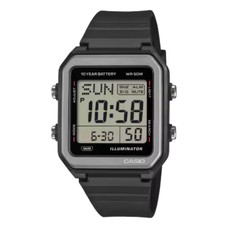 RELOJ CASIO VINTAGE UNISEX W-221H-1AV DIGITAL 10 AÑOS DE BATERIA - 1