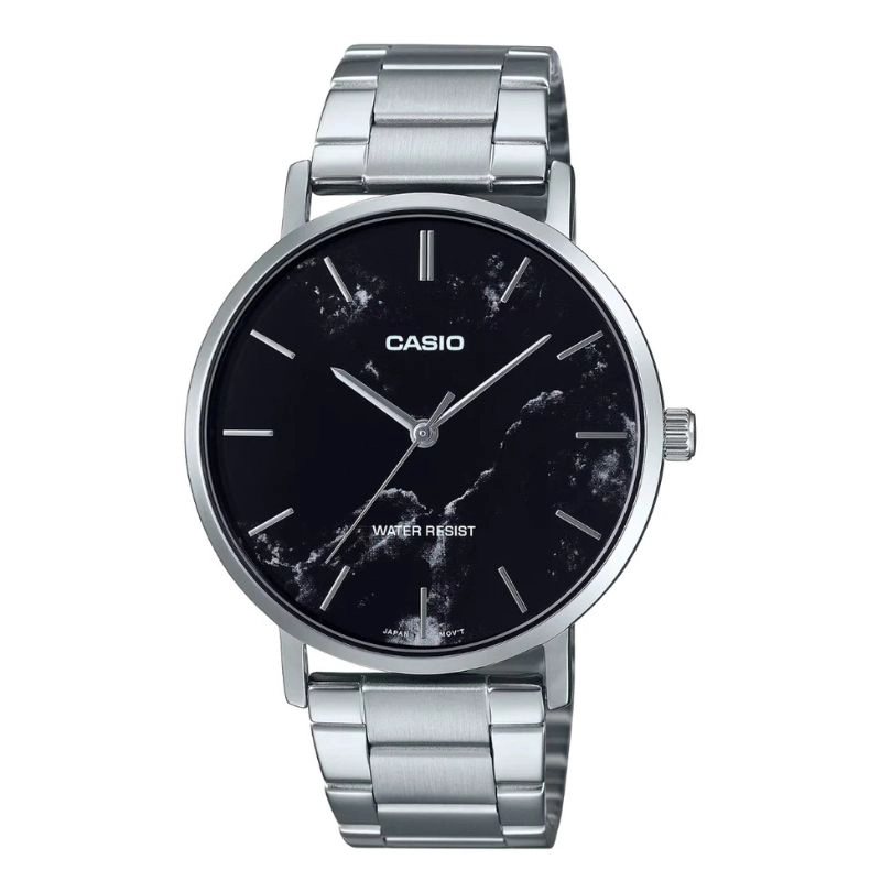 RELOJ CASIO ANALOGO MTP-VT01DM-1A CORREA DE ACERO - 1