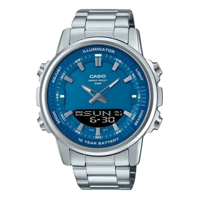 RELOJ CASIO ANALOGO-DIGITAL AMW-880D-2A1V AZUL - 1