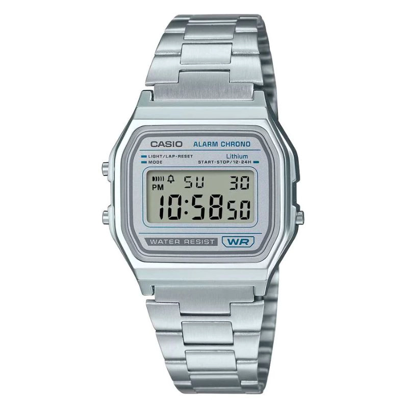 RELOJ CASIO VINTAGE UNISEX PLATEADO A-158WEA-7 - 1
