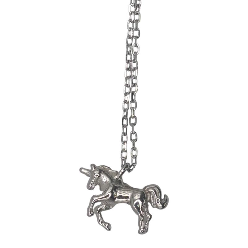 COLLAR DE PLATA  RODIO UNICORNIO 12997FNSWSH1 - 1