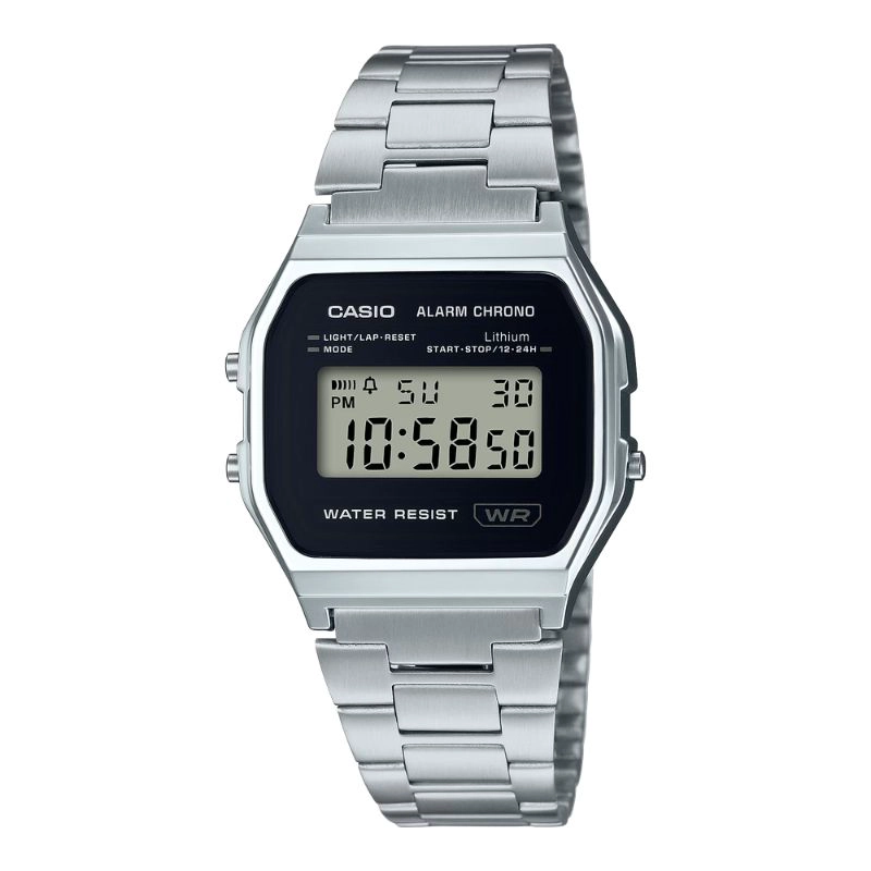 RELOJ CASIO VINTAGE A158WEA-1EF PLATEADO UNISEX - 1