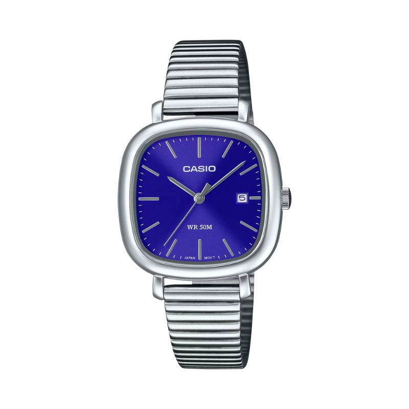 RELOJ CASIO ANALOGO LTP-B166D-2AVDF FULL ACERO AZUL MINI - 1