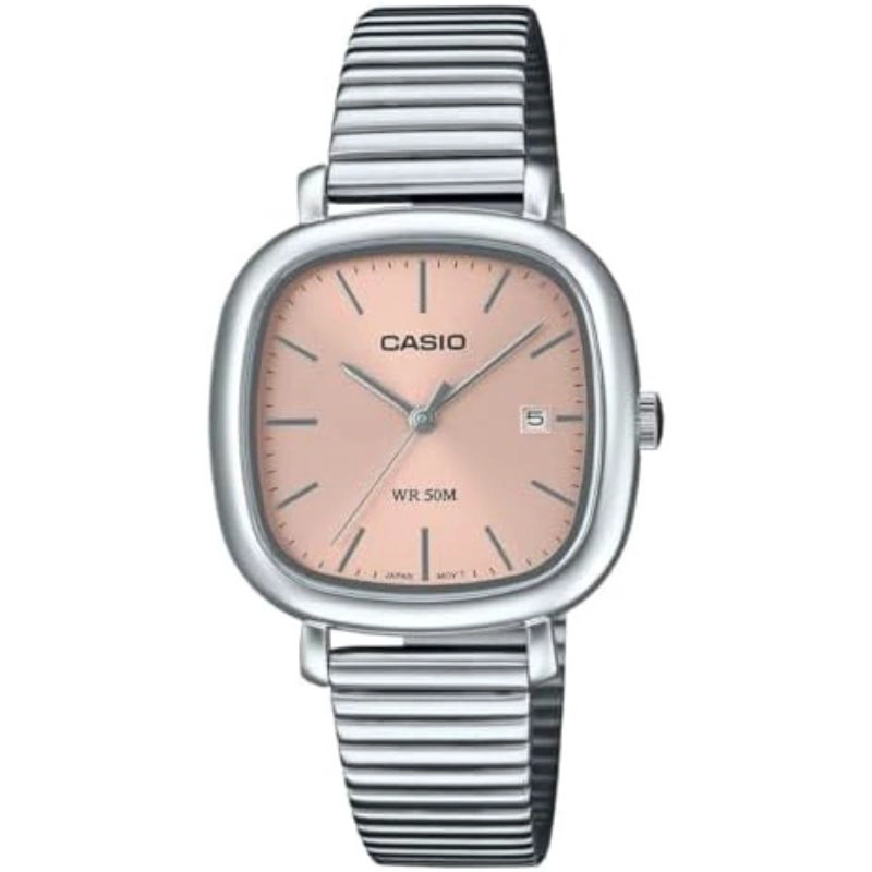 RELOJ CASIO ANALOGO LTP-B166D-4A FULL ACERO ROSA MINI - 1
