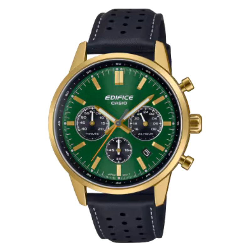 EDIFICE CHRONOGRAPH HERRENUHR SCHWARZ/GRÜN EFR-575CL-3AEF - 1