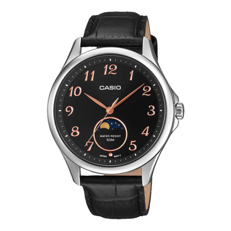 RELOJ CASIO ANALOGO MTP-M110L-1AV MOONPHASE HOMBRE - 1