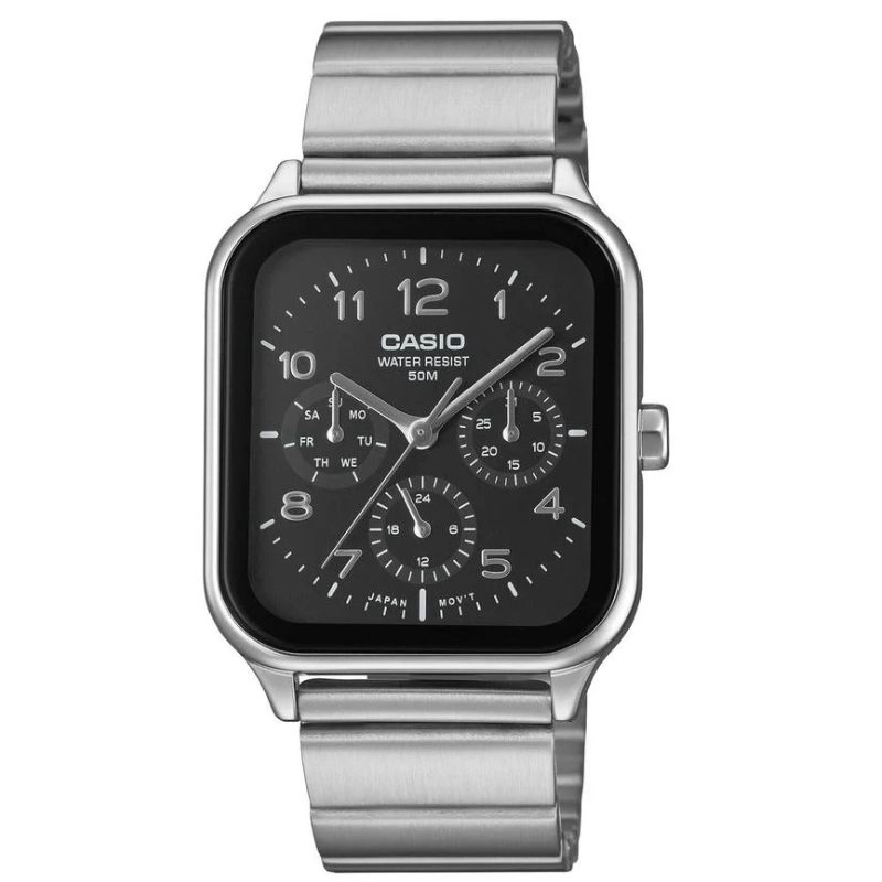 RELOJ ANALOGICO CASIO MTP-M306D-1AV ACERO INOXIDABLE NEGRO UNISEX - 1