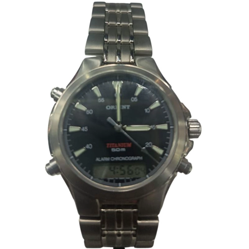 RELOJ ORIENT ANALOGO DIGITAL TITANIUM ALARMA CGQ00001B0 - 1