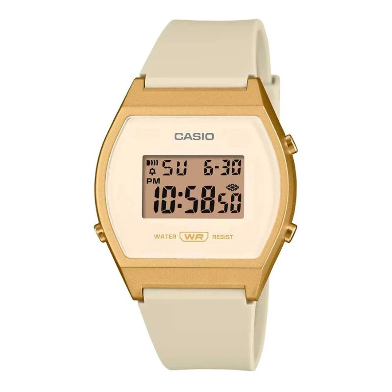 RELOJ CASIO VINTAGE LW-204-9A DORADO DIGITAL - 1