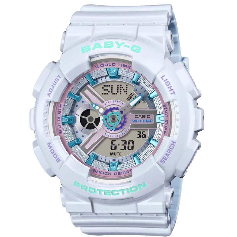 RELOJ ANALOGICO-DIGITAL SERIE METALLIC COLOR CASIO, BABY-G BA-110MC-7ADR - 1