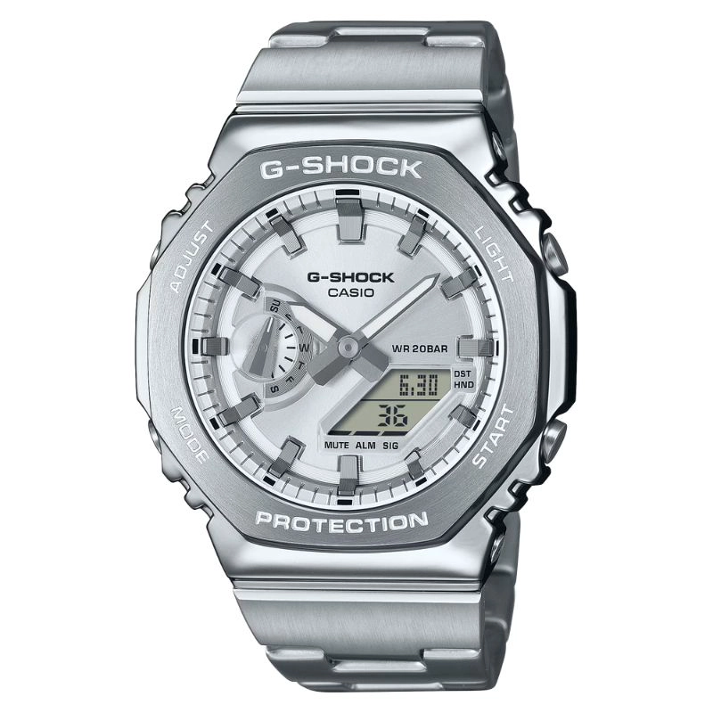 RELOJ CASIO G-SHOCK GM-2110D-7AJF METALICO PLATEADO - 1