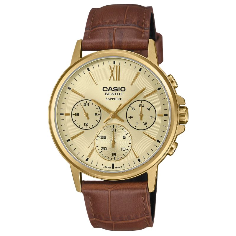 RELOJ CASIO BESIDE CRISTAL ZAFIRO HOMBRE BMS-300GL-5A - 1