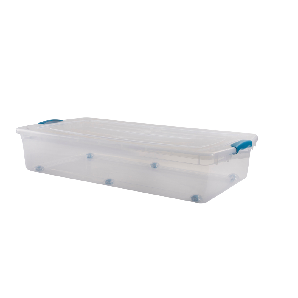 CAJA ORGANIZADORA BAJO CAMA 36 LITROS TRANSPARENTE - 1