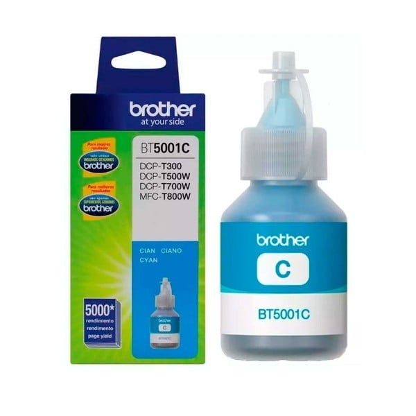 BOTELLA BROTHER CYAN TINTA BT5001 - 1
