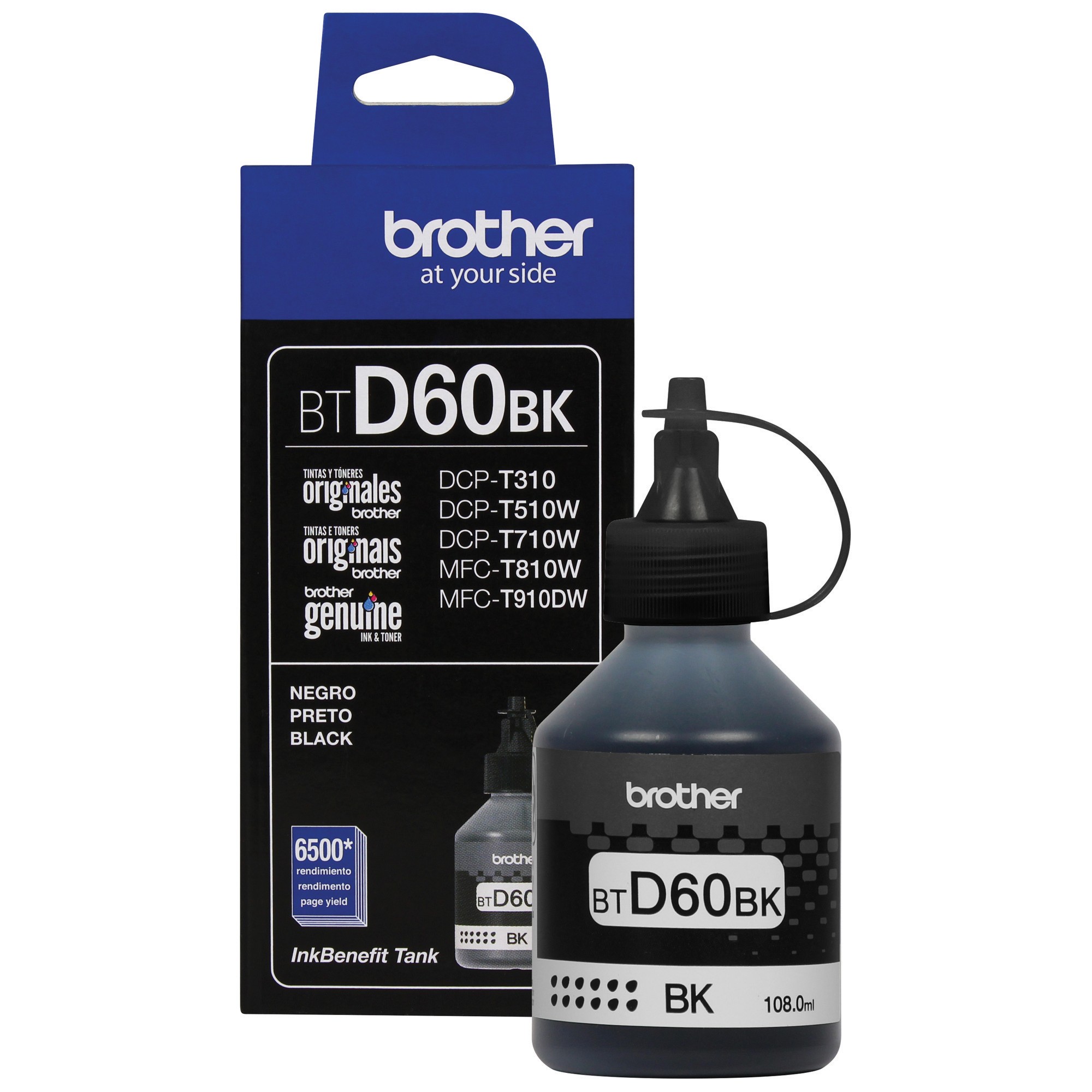 BOTELLA BROTHER TINTA NEGRA BTD60BL PARA T710W - 1