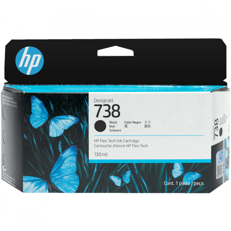TINTA HP 738 130ML BLACK INK CARTRIDGE DESINGJET T850/T950 - 1