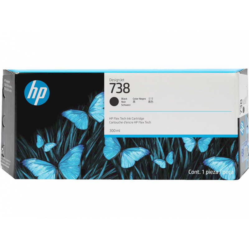 TINTA HP 738 300ML BLACK INK CARTRIDGE DESINGJET T850/T950 - 1