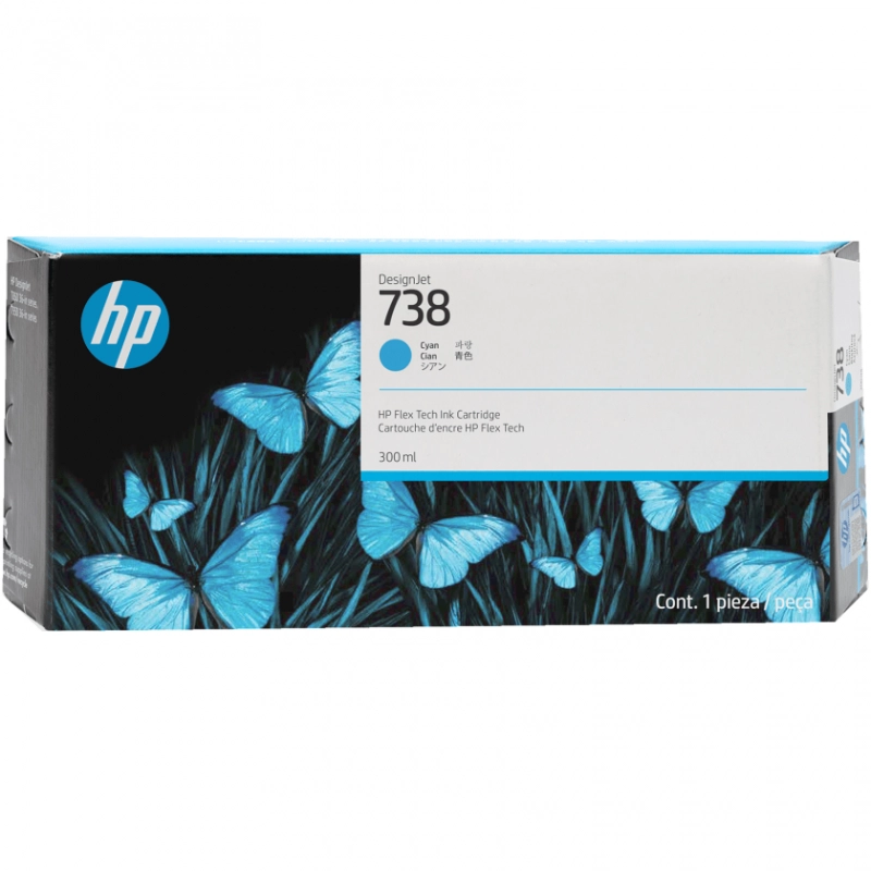TINTA HP CYAN 738 300ML INK CARTRIDGE DESINGJET T850/T950 - 1