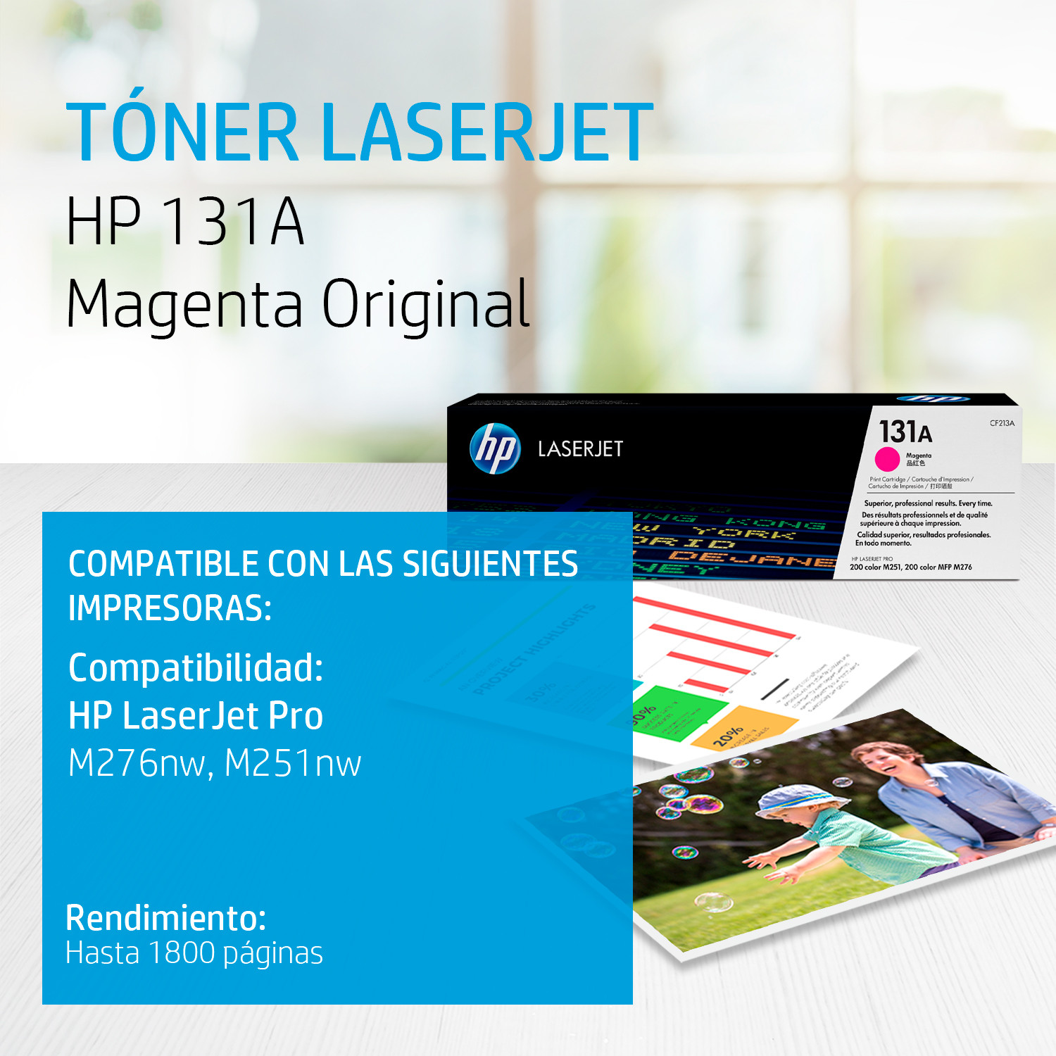 TÓNER HP MAGENTA CF213A M251/276 - 2