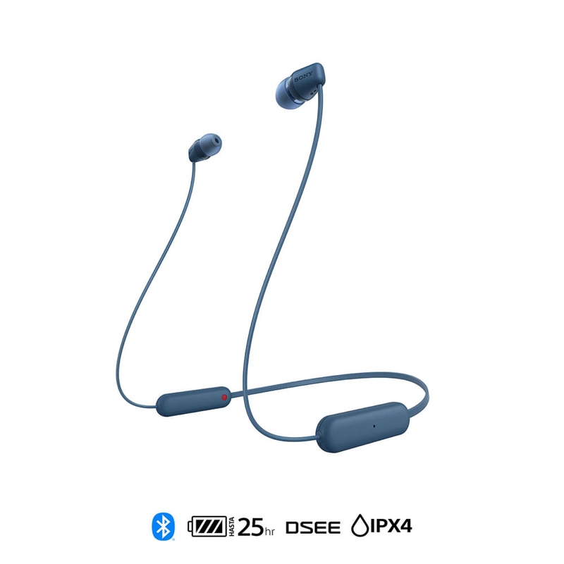 AUDIFONO SONY WI-C100H BLUETOOTH CON MICROFONO AZUL IN-EAR - 5