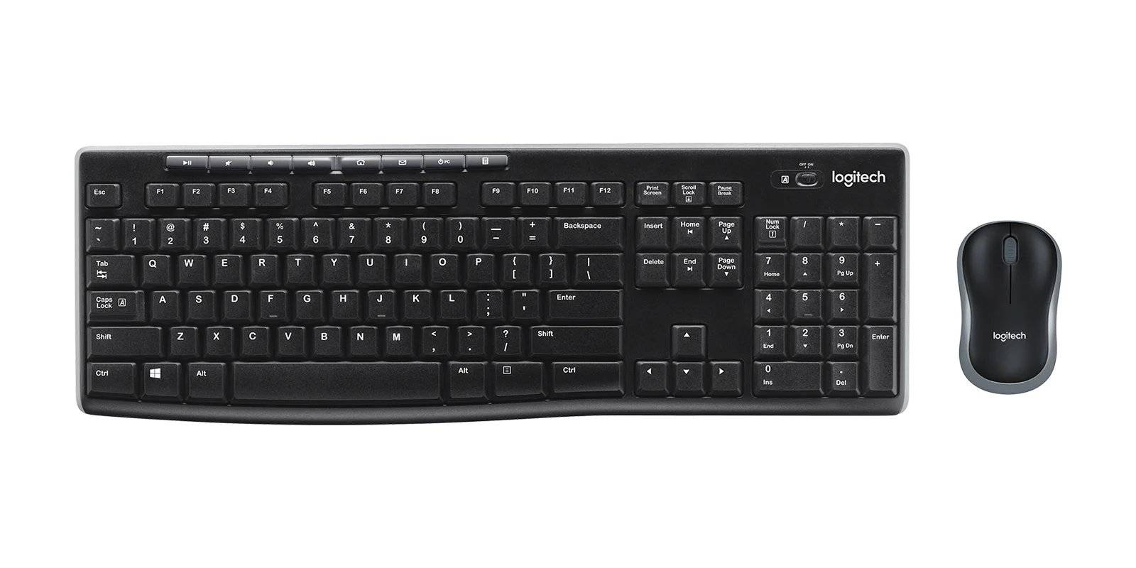 KIT TECLADO Y MOUSE LOGITECH INALAMBRICO MK270 COLOR NEGRO - 2