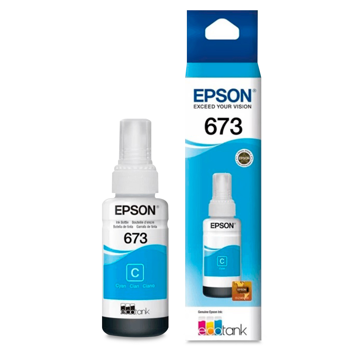 TINTA EPSON BOTELLA CYAN L800 T673220 - 1