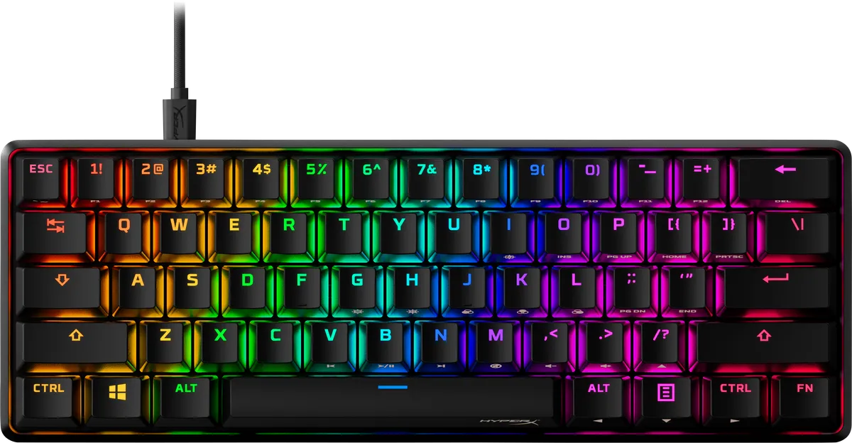 TECLADO GAMER HYPERX ALLOY MECANICO SWITCHES RED RGB INGLES - 1