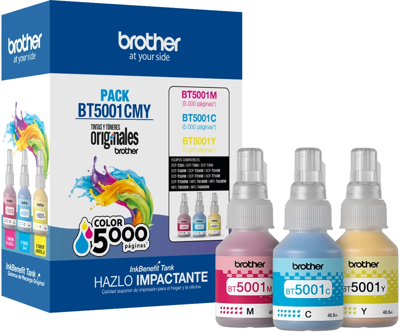 TINTA BROTHER BOTELLA PACK 3 COLORES C-M-Y - 1