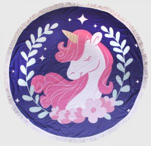 TOALLA REDONDA/MANTA KIDS UNICORNIO - 1